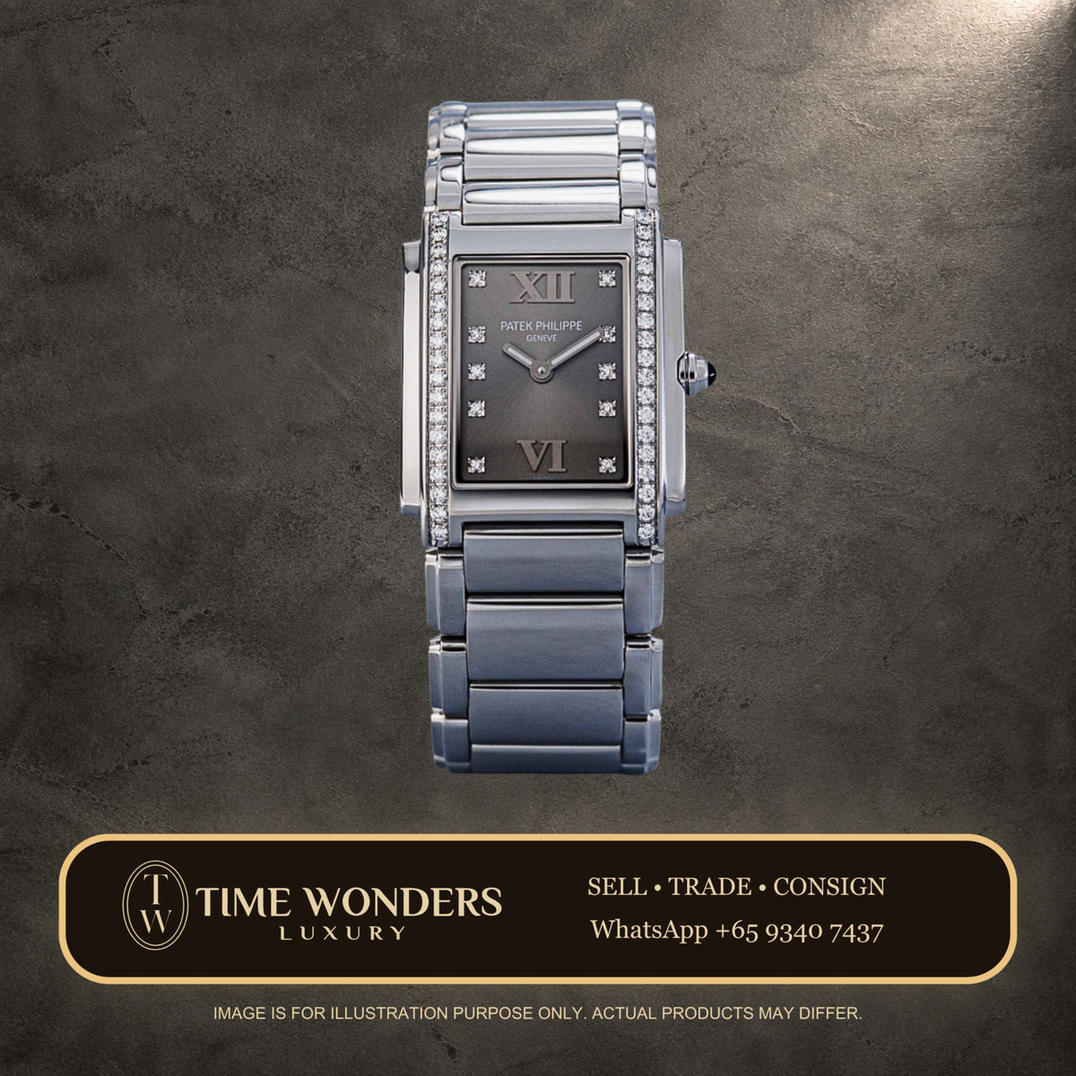 Used Q1 2015 Patek Philippe Twenty~4 Grey Dial 4910/10A-010 Stainless Steel
