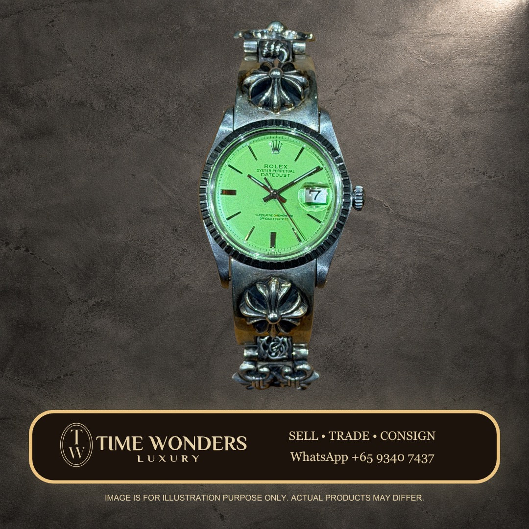 Used Rolex Datejust 36mm Green Dial in Chrome Hearts Bracelet