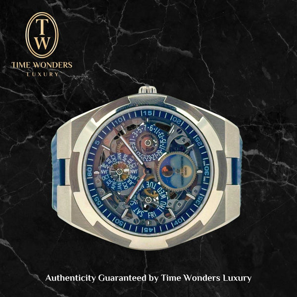 Like new Dec 2022 4300V/120G-B946 Vacheron Constantin Overseas Perpetual Calendar Skeleton Ultra-thin