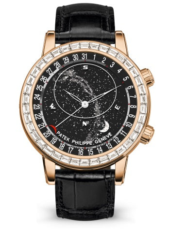 Mint Q2 2023 Patek Philippe Celestial 6104R Rose Gold Baguette Diamond Bezel 6104