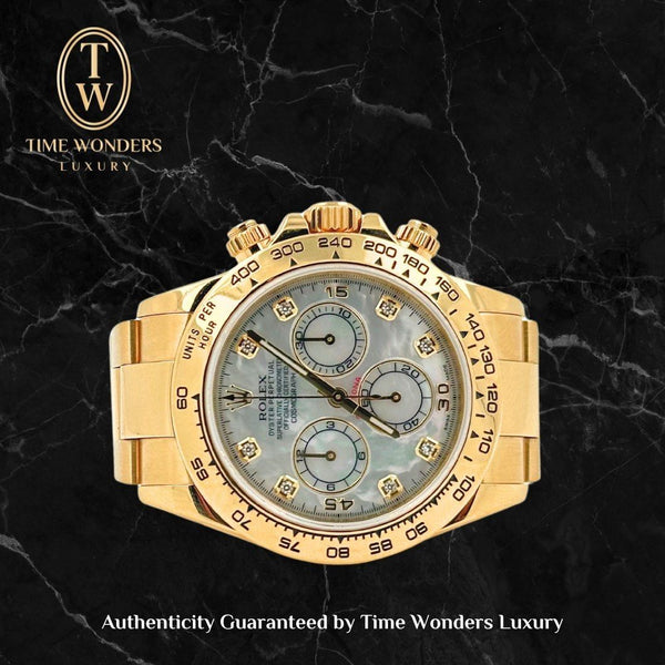 Like New December 2020 Rolex Daytona Full Yellow Gold White MOP dial 116508