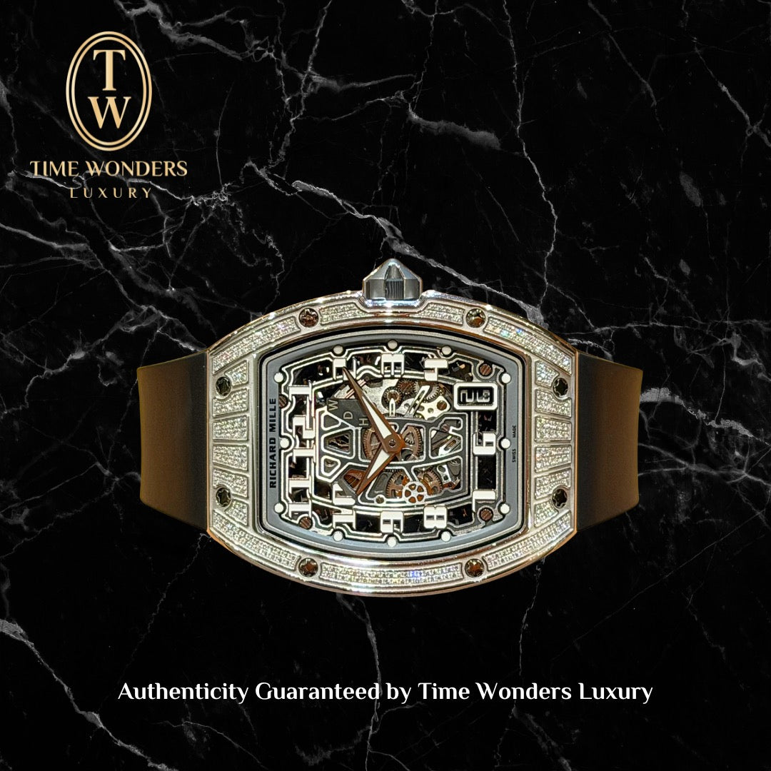 Like New 2018 Richard Mille 67-01 White Gold Diamonds 6701 RM6701 RM67-01