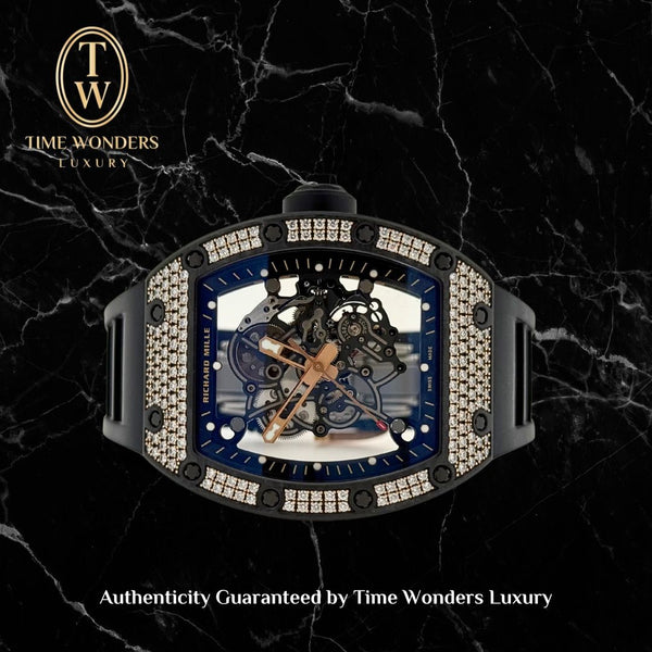 Like New 2020 Richard Mille RM055 Bubba Watson Rose Gold w Diamonds RM55 055