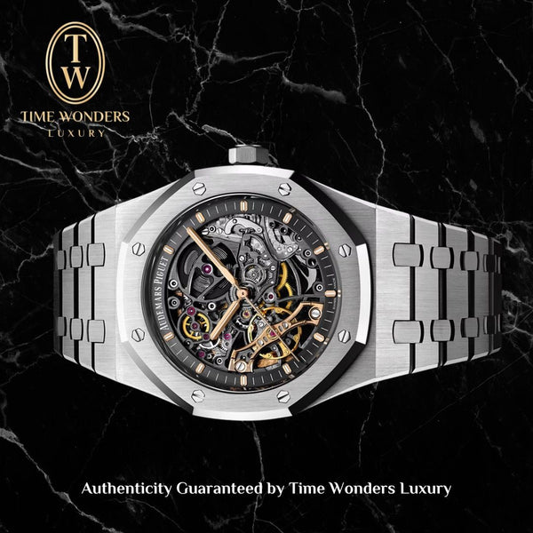 Like New April 2022 Audemars Piguet Royal Oak Double Balance Wheel Openworked 41mm 15407ST 15407