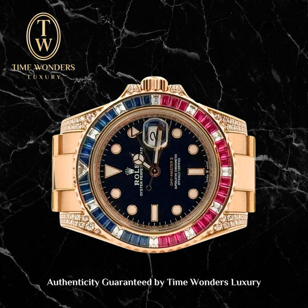 Like New August 2022 Rolex GMT-Master II Rose Gold SARU 126755SARU 126755 *Off-Catalogue Model*