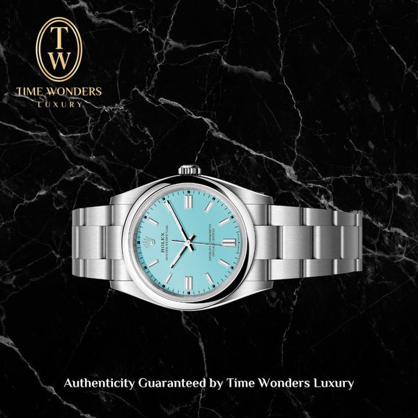 Like New February 2022 Rolex Oyster Perpetual 36mm Tiffany Blue 126000