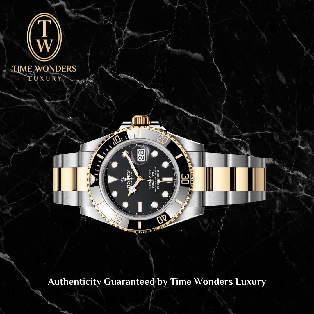 Mint January 2021 Rolex Submariner Two-tone Yellow Gold 126613LN Black Dial 126613