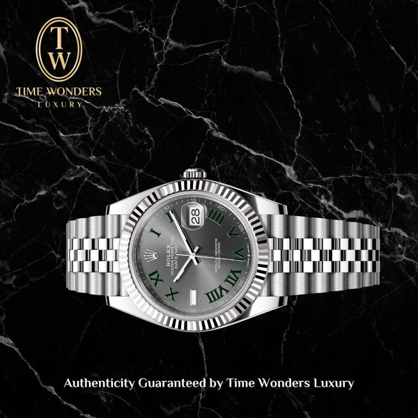 Like New June 2022 Rolex Datejust 41mm Wimbledon Dial Jubilee 126334