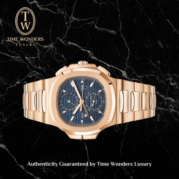 Like New September 2022 Patek Philippe Nautilus Flyback Chronograph Rose Gold 5990/1R 5990