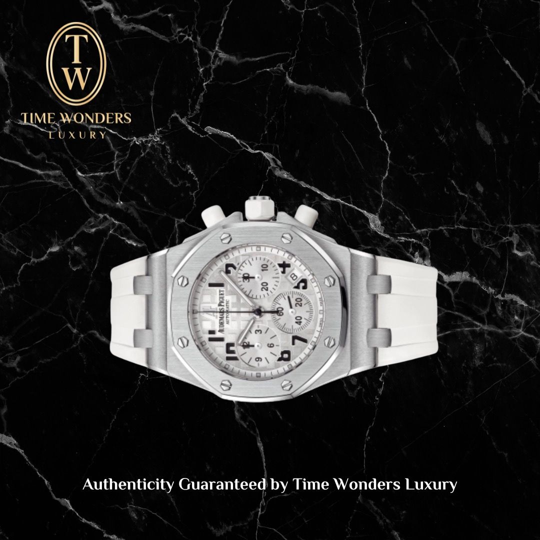 Like New Watch Only Audemars Piguet Royal Oak Offshore Lady Chronograph 26283ST 37mm White Dial Stainless Steel