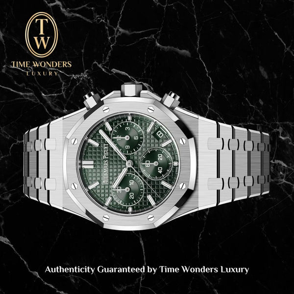 Like New January 2024 Audemars Piguet Royal Oak Chronograph Green 41mm 26240ST 26240