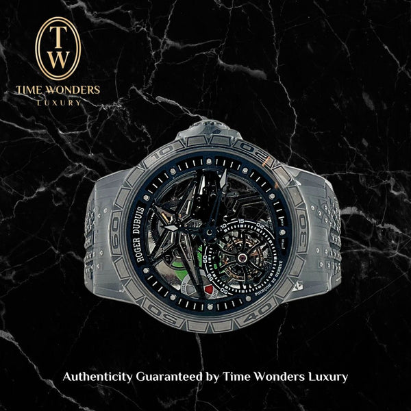LNIB Dec 2024 Excalibur Spider Pirelli Black DLC Titanium 45MM Flying tourbillon