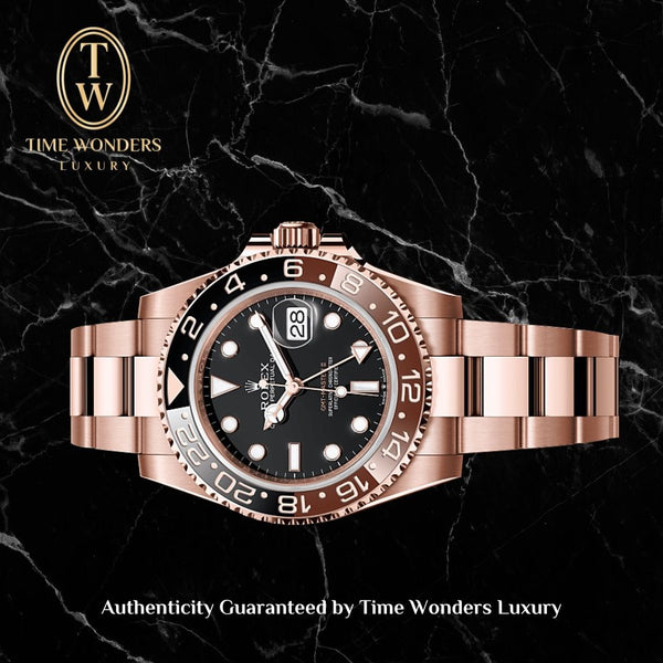 LNIB June 2021 Rolex GMT-Master II Rootbeer Full Rose Gold 126715CHNR 126715