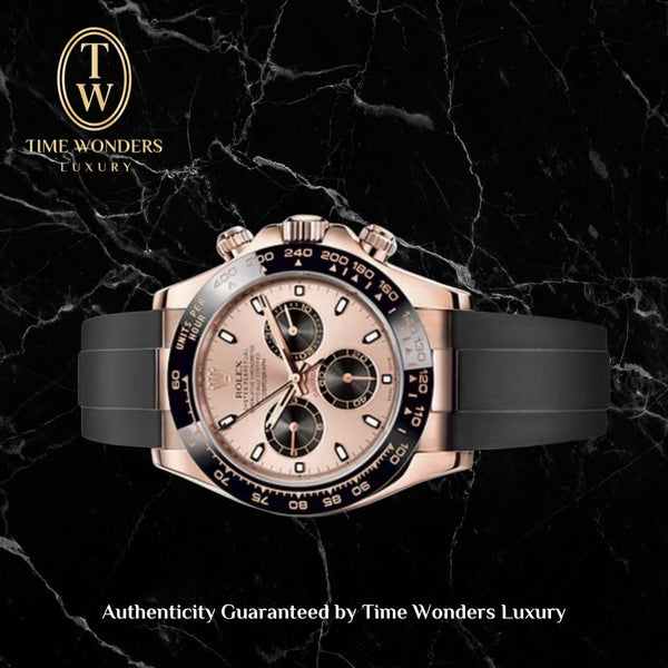 Like New March 2021 Rolex Daytona Rose Gold Pink Dial Oysterflex 116515LN 116515