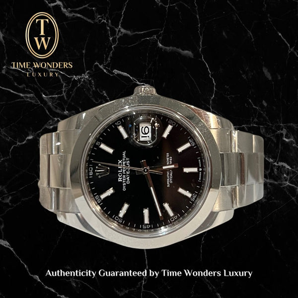 LNIB March 2025 Rolex Datejust 41mm Black 126300 Smooth Bezel