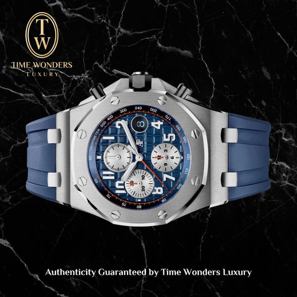 LNIB May 2014 Audemars Piguet Royal Oak Offshore Blue 26470ST 26470 42mm