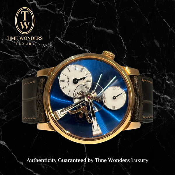 LNIB May 2021 MB&F Legacy Machine Rose Gold LM101 Blue 51.R1L.W