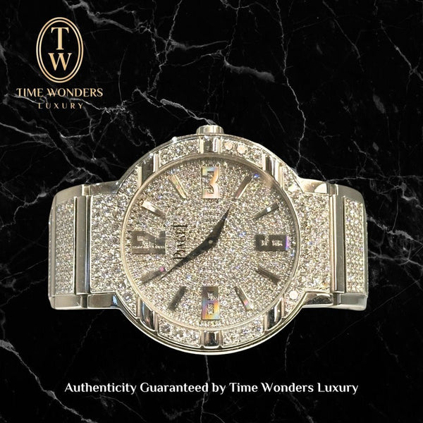 LNIB Piaget Polo 40mm White Gold Full Diamond G0A36226