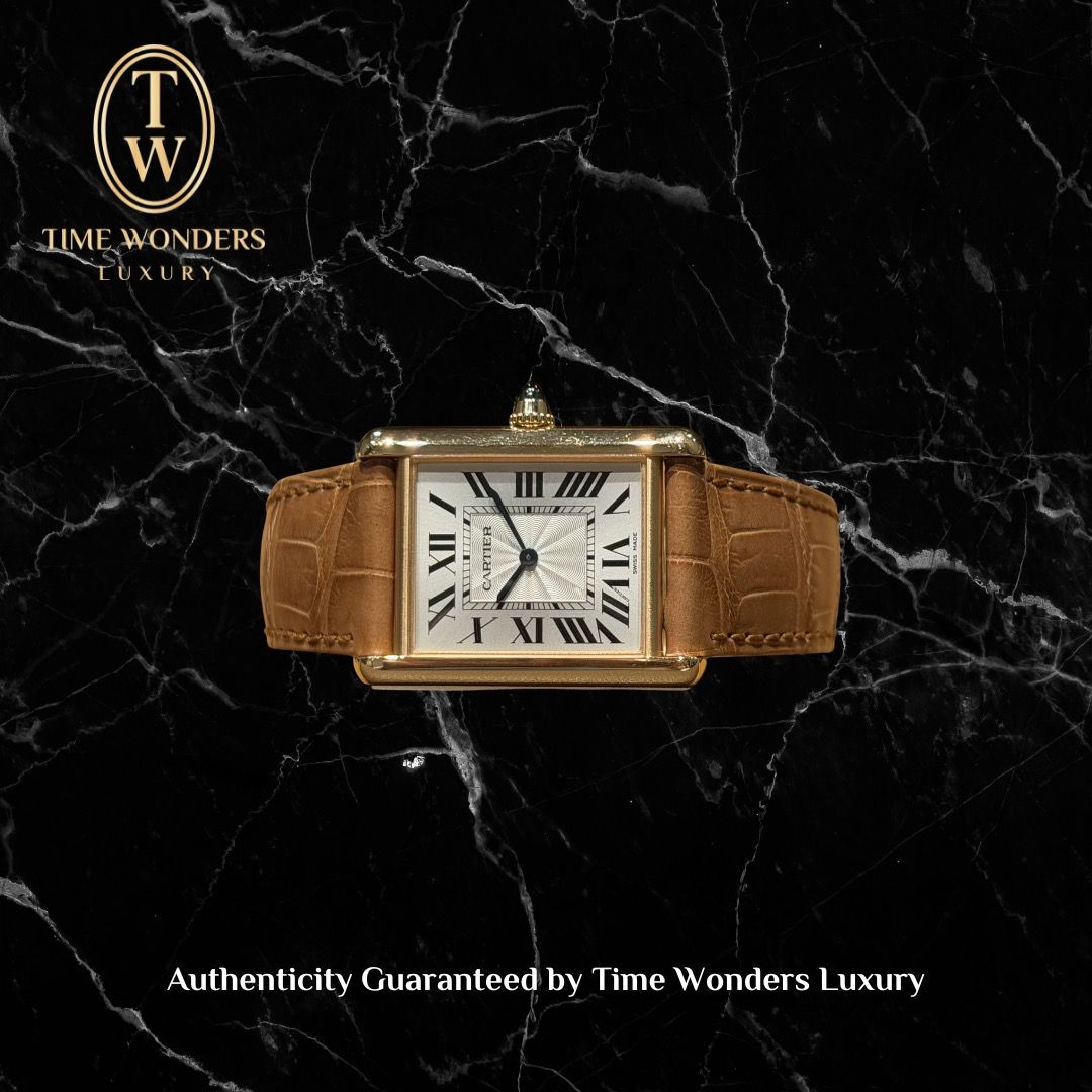 Mint June 2022 Tank Louis Cartier Large Model Pink Gold Manual Winding WGTA0011