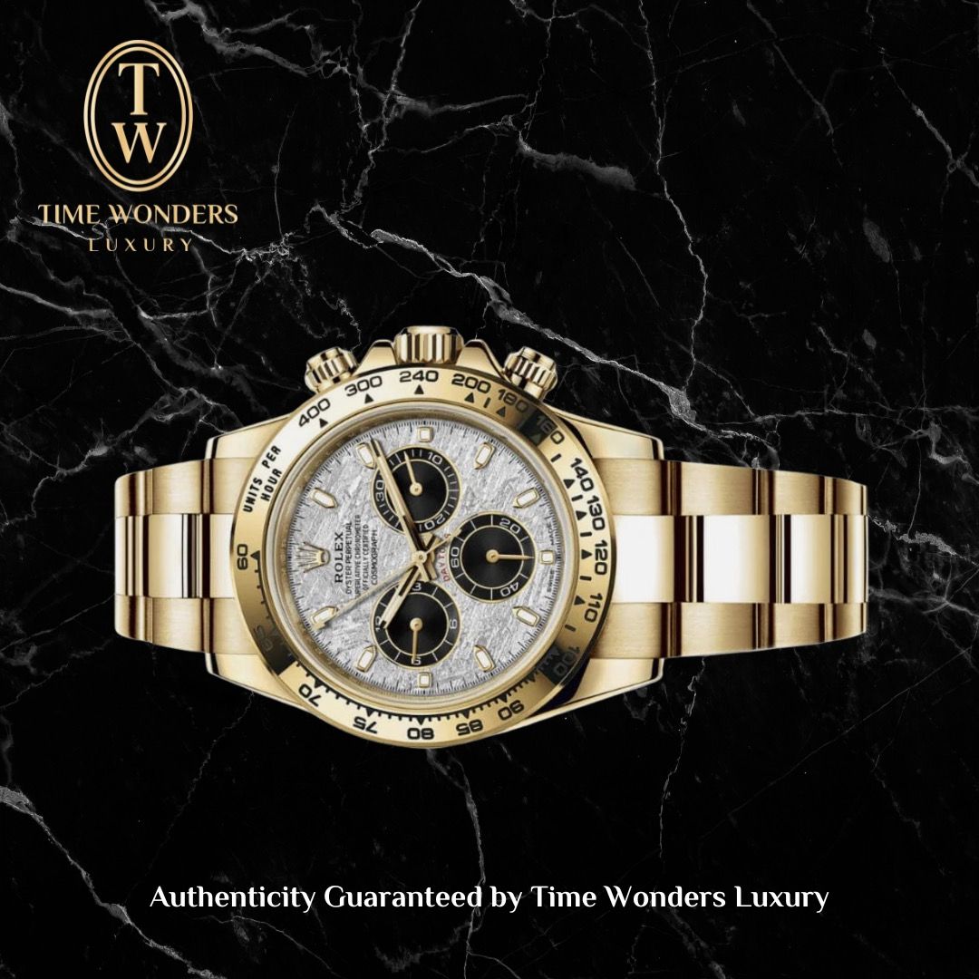 Mint March 2022 Rolex Daytona Yellow Gold Meteorite 116508 40mm