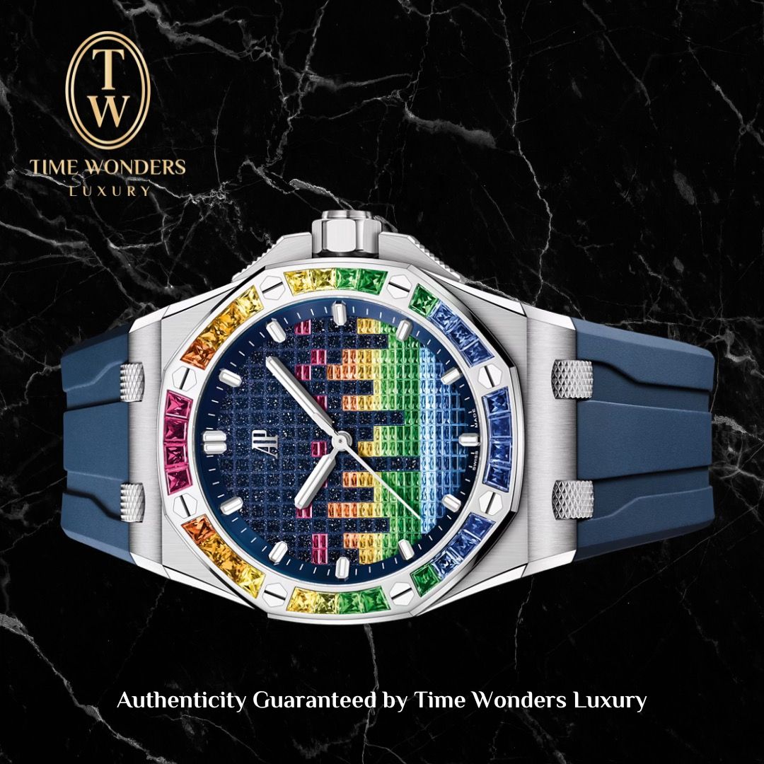 New 2022 Audemars Piguet Royal Oak Offshore Music Edition 15601BC 15601 Rainbow Bezel