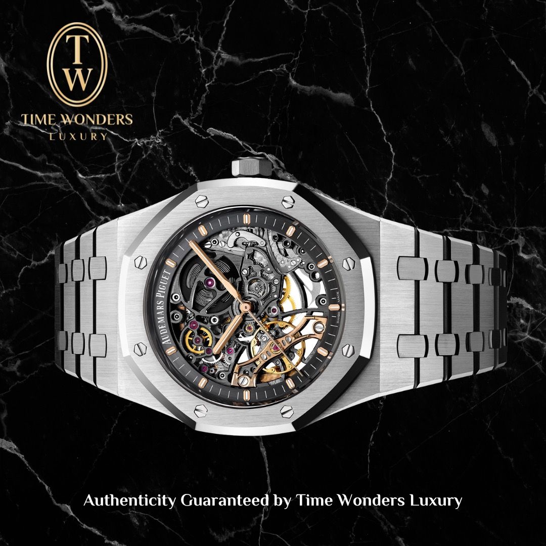 New 2024 Audemars Piguet Royal Oak Double Balance Wheel Openworked 15407ST 15407 Stainless Steel