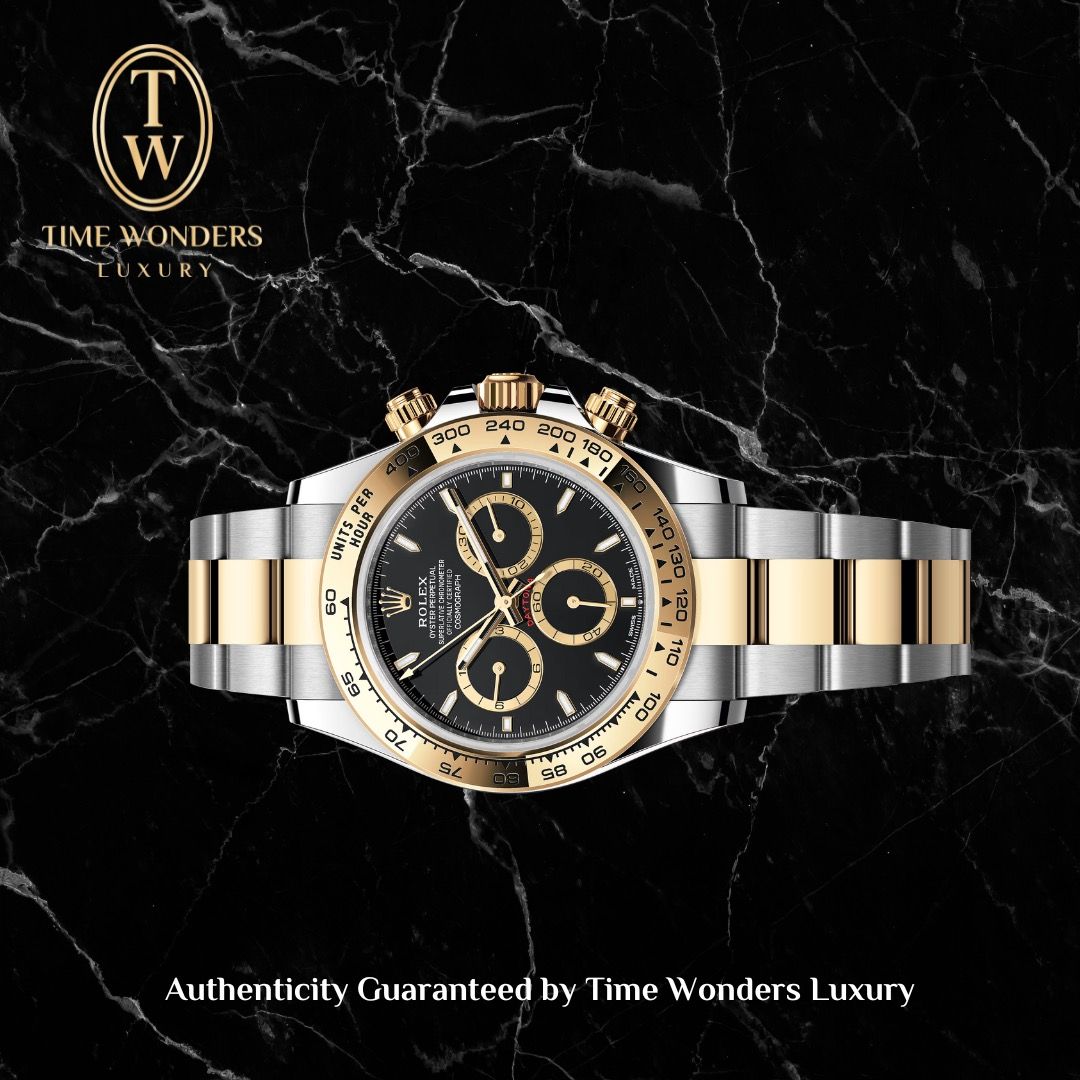 Mint April 2025 Rolex Daytona 126503 Two-Tone Yellow Gold Black Dial 40mm