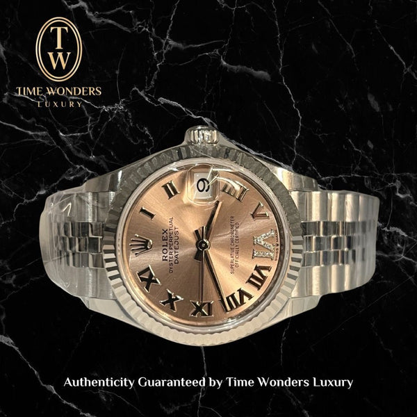 New February 2025 Rolex Datejust 31mm Pink 278274 VI Diamond