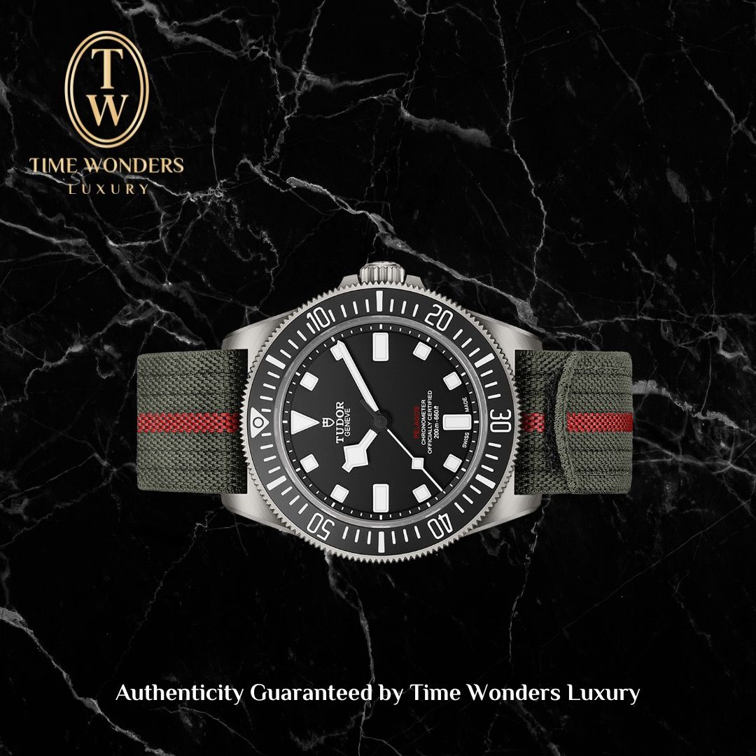 New January 2026 Tudor Pelagos FXD Black 42mm 25717N Green Fabric Strap 25717