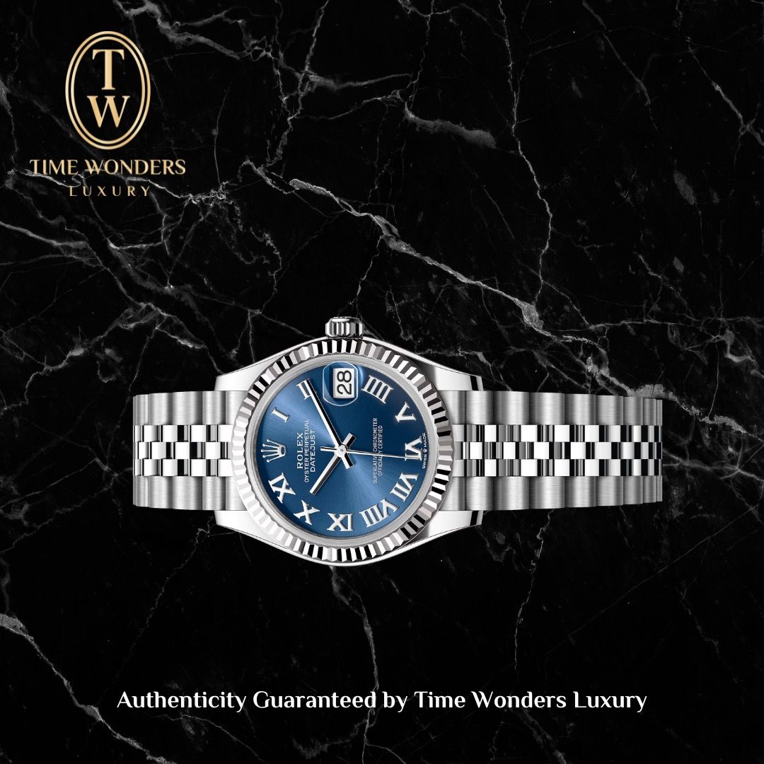 New July 2025 Rolex Datejust 31mm Blue w Roman Indexes 278274