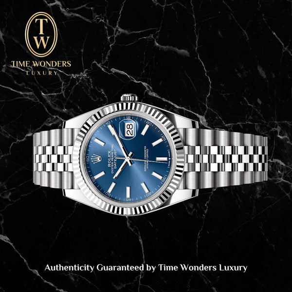 Full Factory Sticker New June 2025 Rolex Datejust 41mm Blue 126334 Jubilee