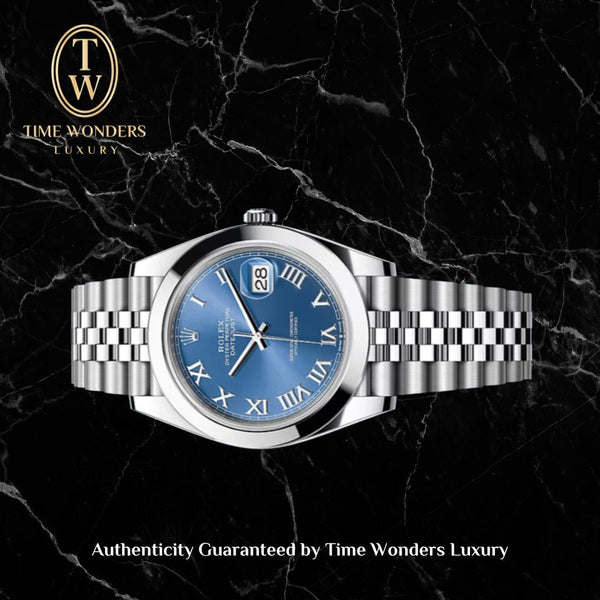 New June 2025 Rolex Datejust 41mm 126300 Azzurro Blue Dial