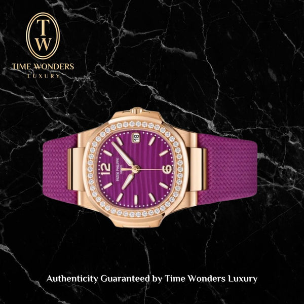 New May 2024 Patek Philippe Nautilus Rose Gold Purple 7010R-013 7010R 7010