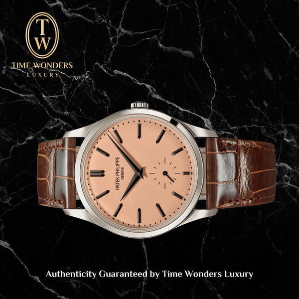 New May 2025 Patek Philippe Calatrava Salmon Dial 6196P 6196 Platinum