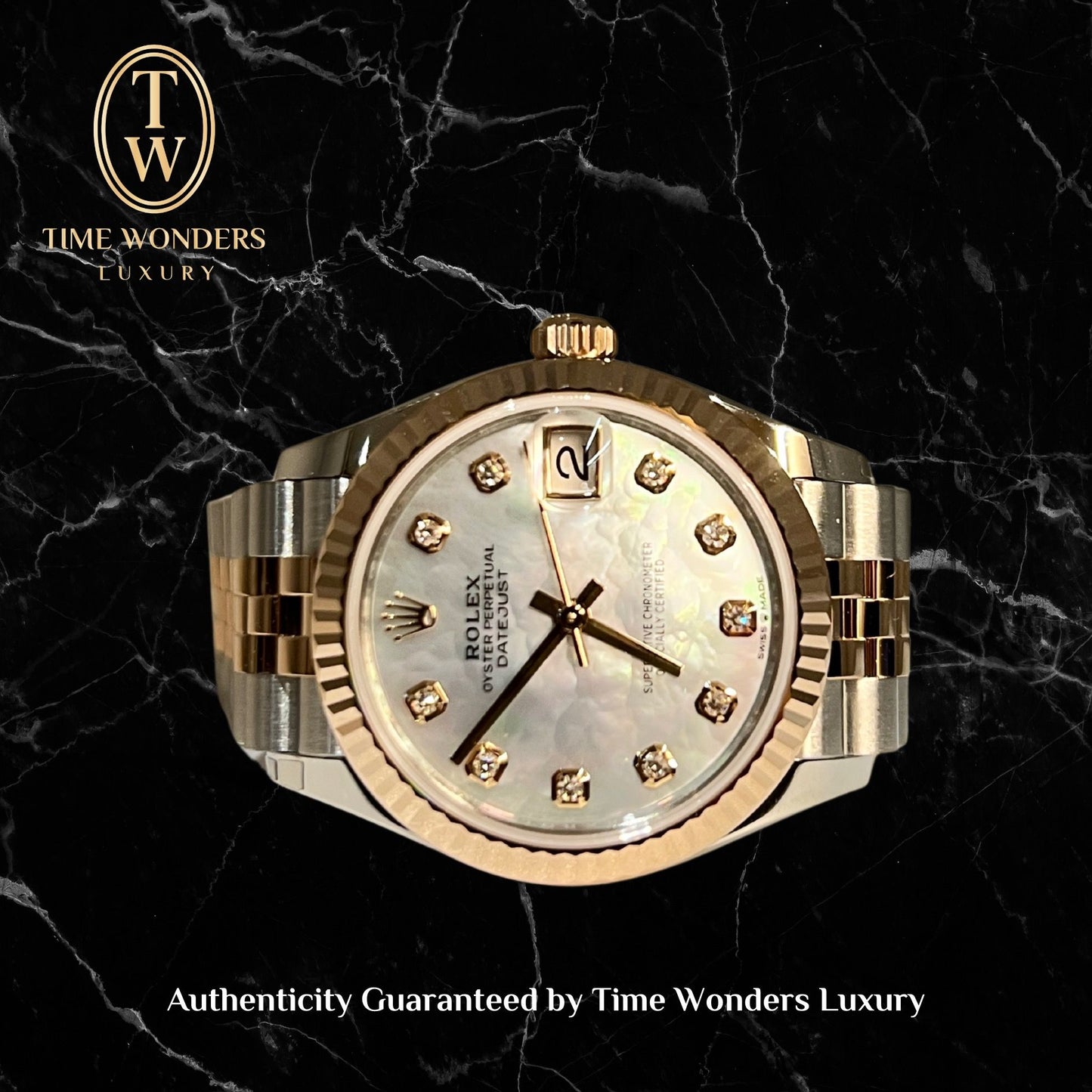 New May 2025 Rolex Datejust 31mm Two Tone Rose Gold MOP 278271