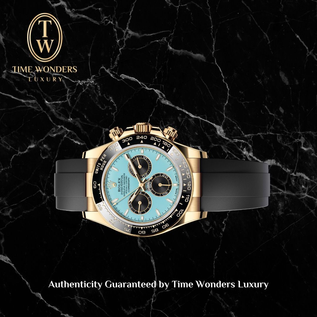 New May 2026 Rolex Daytona Yellow Gold Tiffany Blue 126518LN Oysterflex 126518
