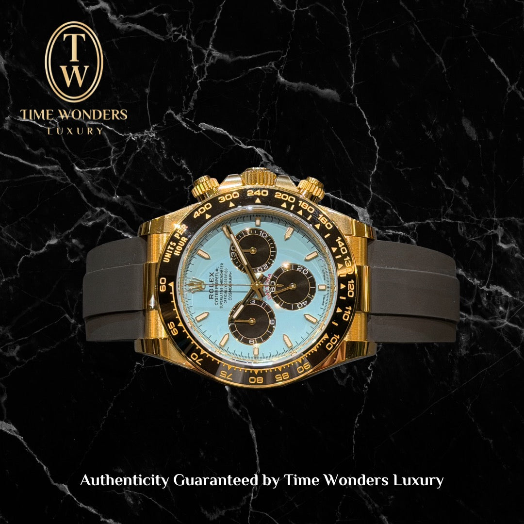 New May 2026 Rolex Daytona Yellow Gold Tiffany Blue 126518LN 126518 Oysterflex 40mm