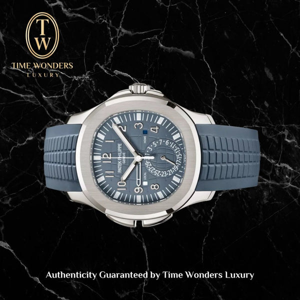 New Q3 2025 Patek Philippe Aquanaut Travel Time White Gold Blue 5164G 5164