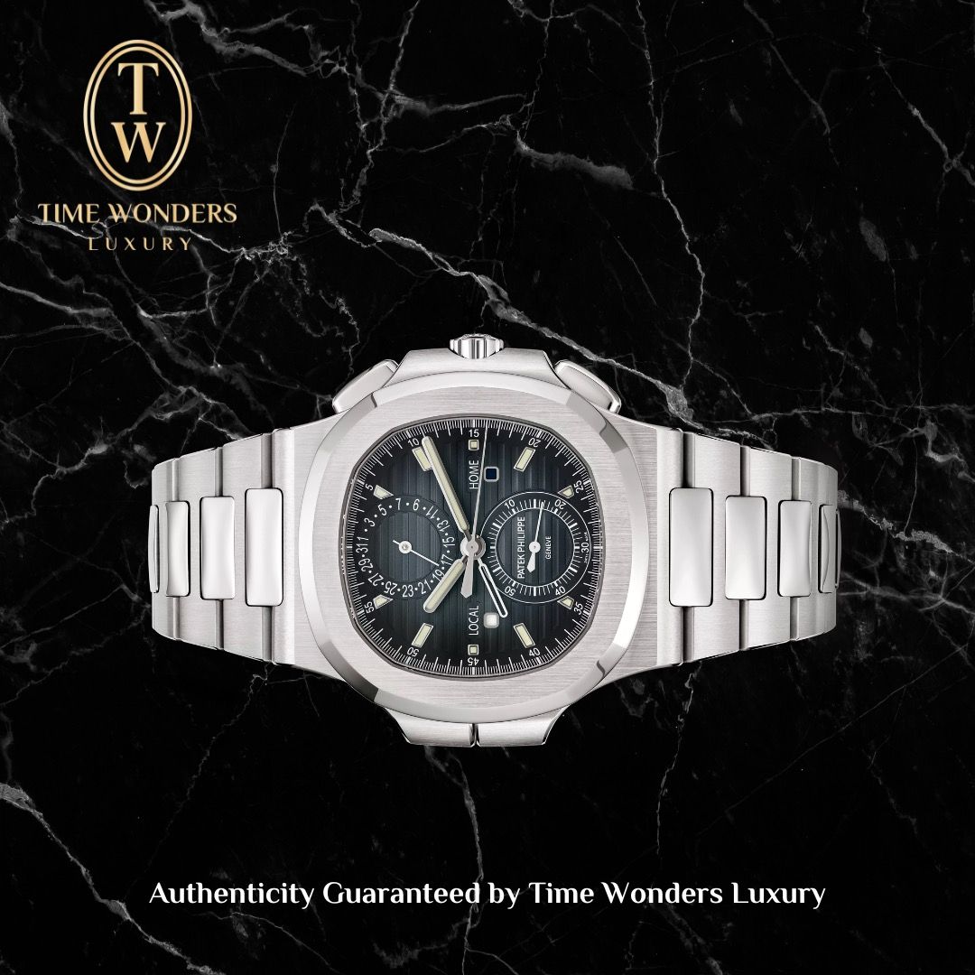 New Q1 2026 Patek Philippe Nautilus Flyback Chronograph Travel Time 5990/1A 5990 Blue Dial Stainless Steel