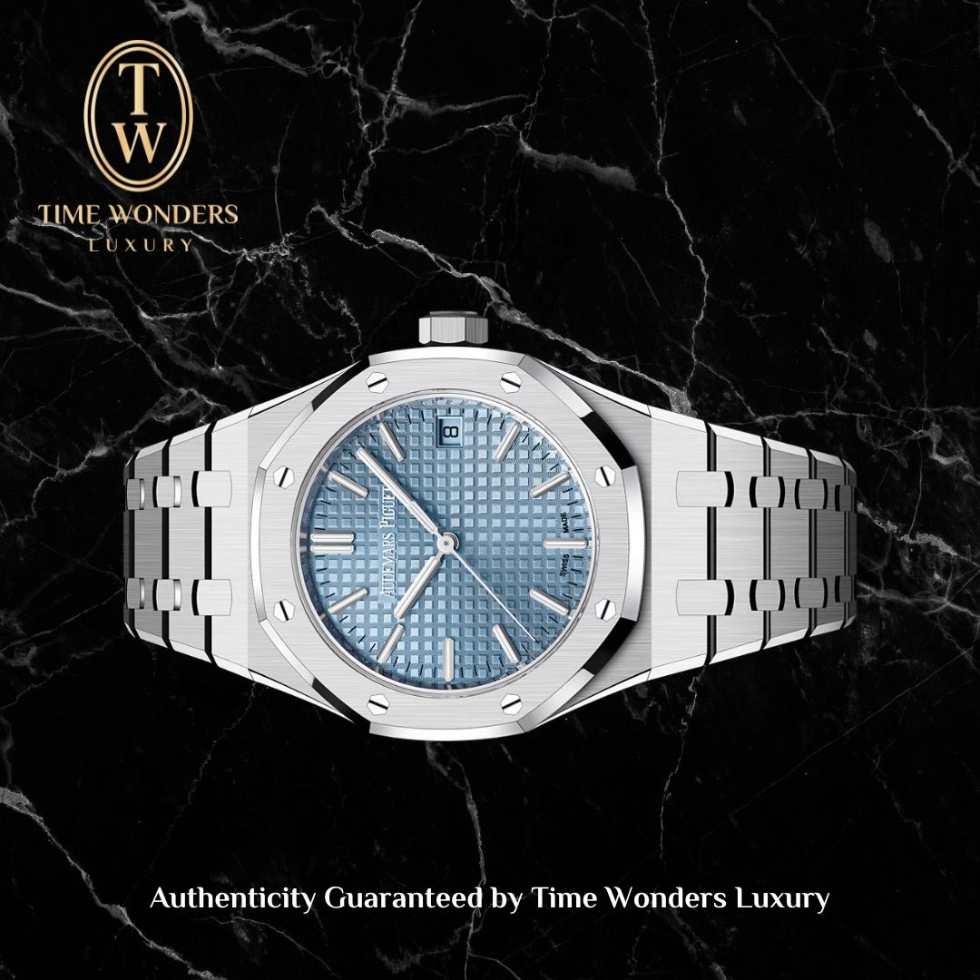 New July 2026 Audemars Piguet Royal Oak 37mm 15550ST Ice Blue Stainless Steel 15550 AP