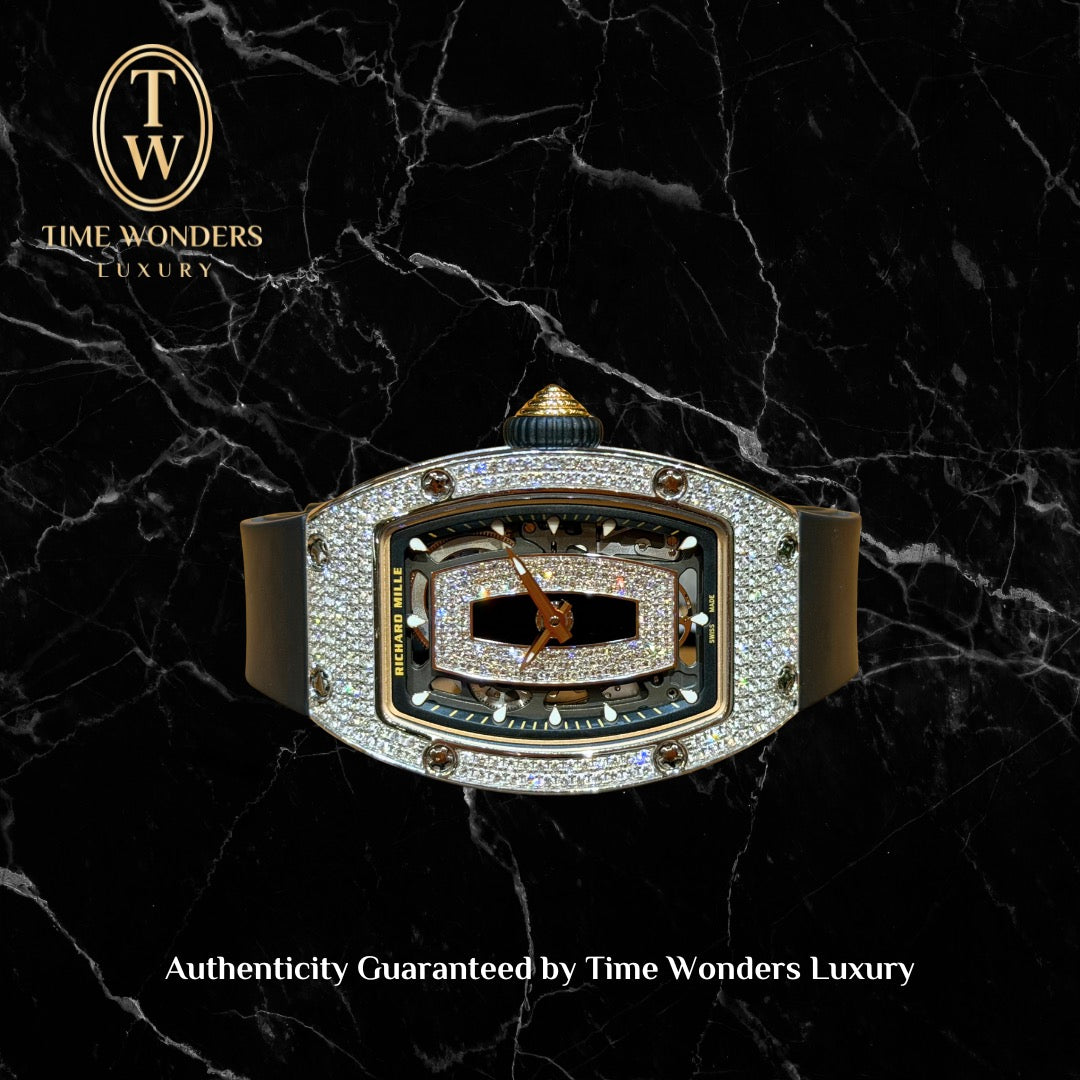 Mint 2021 Richard Mille RM07-01 White Gold Black Onyx Diamonds RM0701 0701