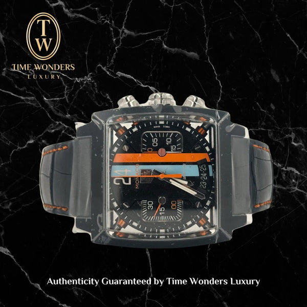 Undated LNIB Tag Heuer Monaco Gulf 24 CAL.5510.FC6265 Leather Strap