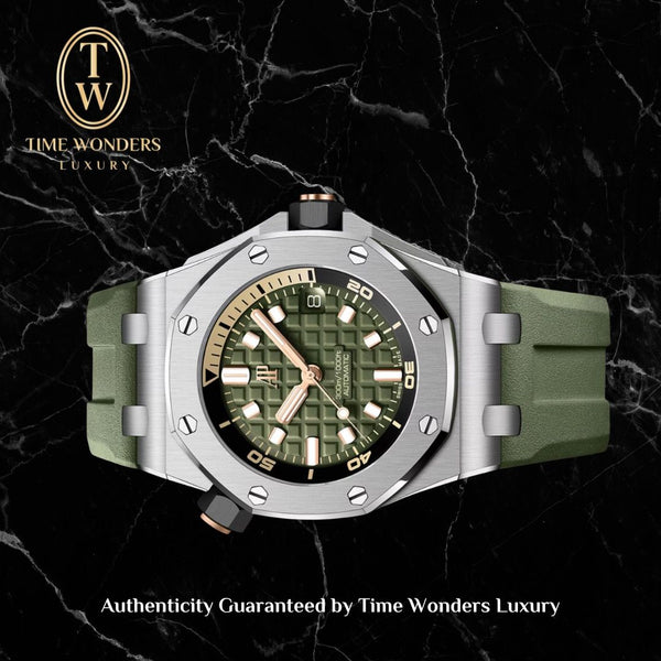 Used December 2021 Audemars Piguet Royal Oak Offshore Diver 42mm Green 15720ST 15720