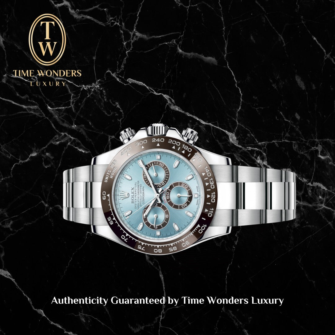 Used October 2014 Rolex Daytona Platinum 116506 Ice Blue 40mm