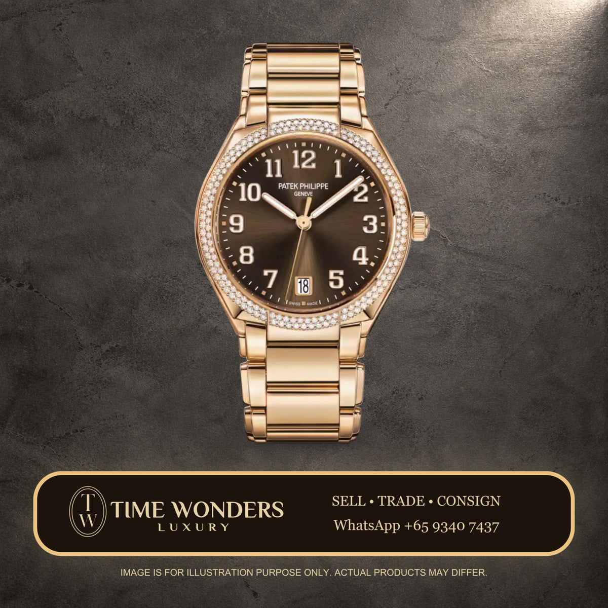 Mint Q4 2021 Patek Philippe Twenty~4 7300/1201R-010 Rose Gold Brown Dial Diamond Bezel 36mm Twenty4 7300/1201R 7300
