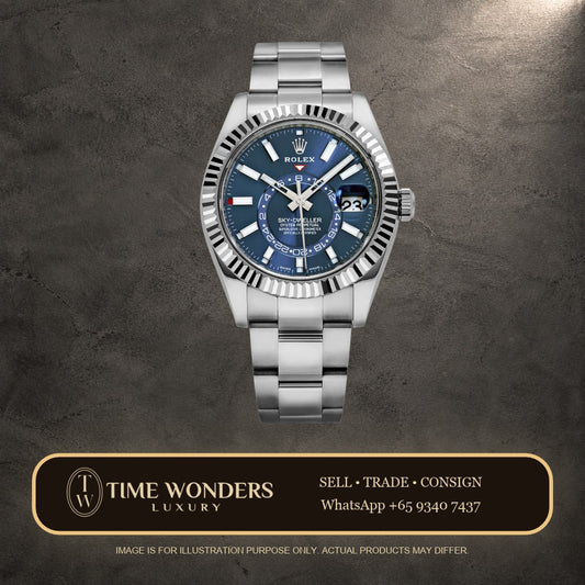Mint October 2021 Rolex Sky Dweller 42mm Blue Dial 326934 Oyster Skydweller