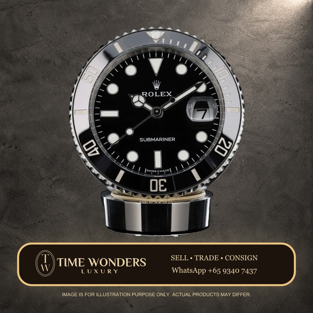 New Febuary 2026 Rolex Submariner Date Desk Clock 909010LN-0001 Stainless Steel 909010LN