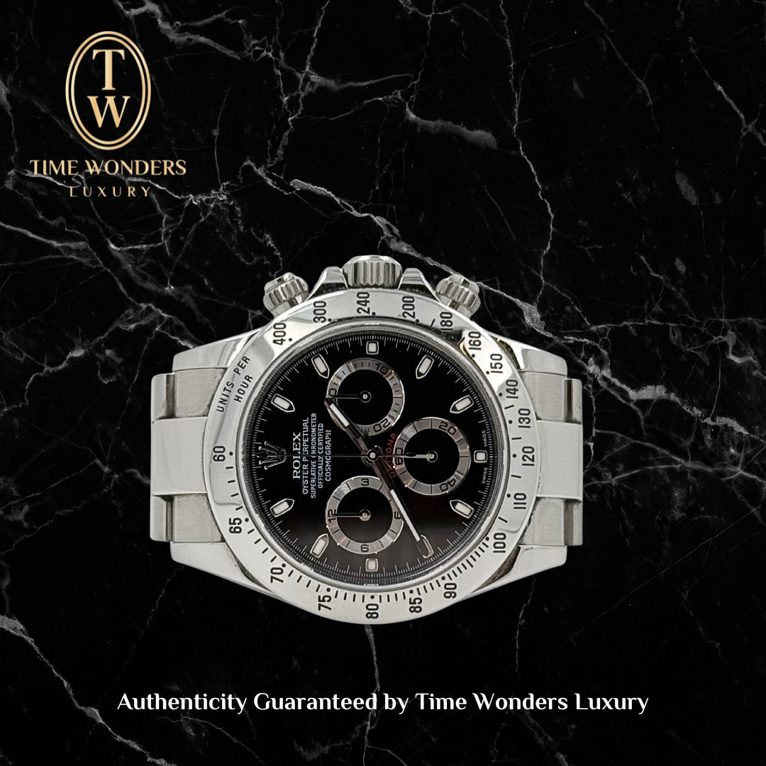 Mint May 2003 Rolex Daytona 116520 Black Dial Stainless Steel