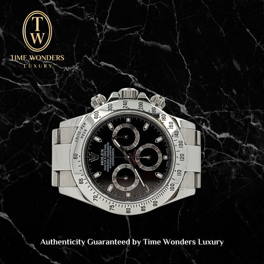 Mint May 2003 Rolex Daytona 116520 Black Dial Stainless Steel