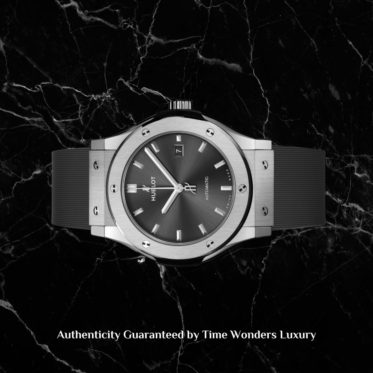 New September 2026 Hublot Classic Fusion 42mm Grey 542.NX.7071.LR Titanium Leather Strap